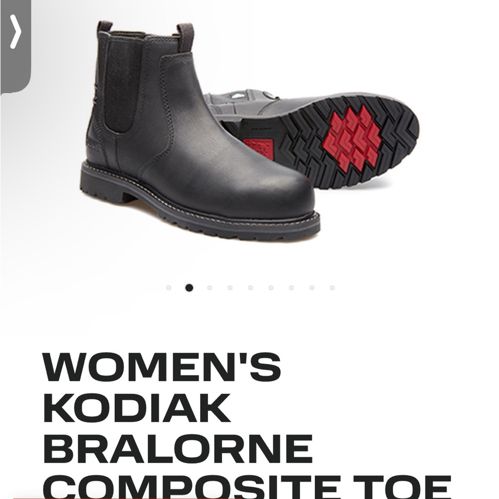 WOMEN'S KODIAK BRALORNE COMPOSITE TOE CHELSEA SAFETY WORK BOOT size 7